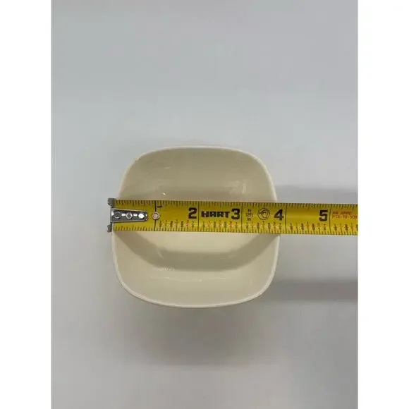 Weil Ware Yellow Rose California Pottery 4Pedestal Dessert Bowls 3 7/8” Dinnerware